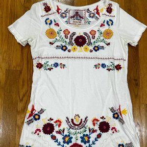 Johnny Was Embroidered Tunic Dress